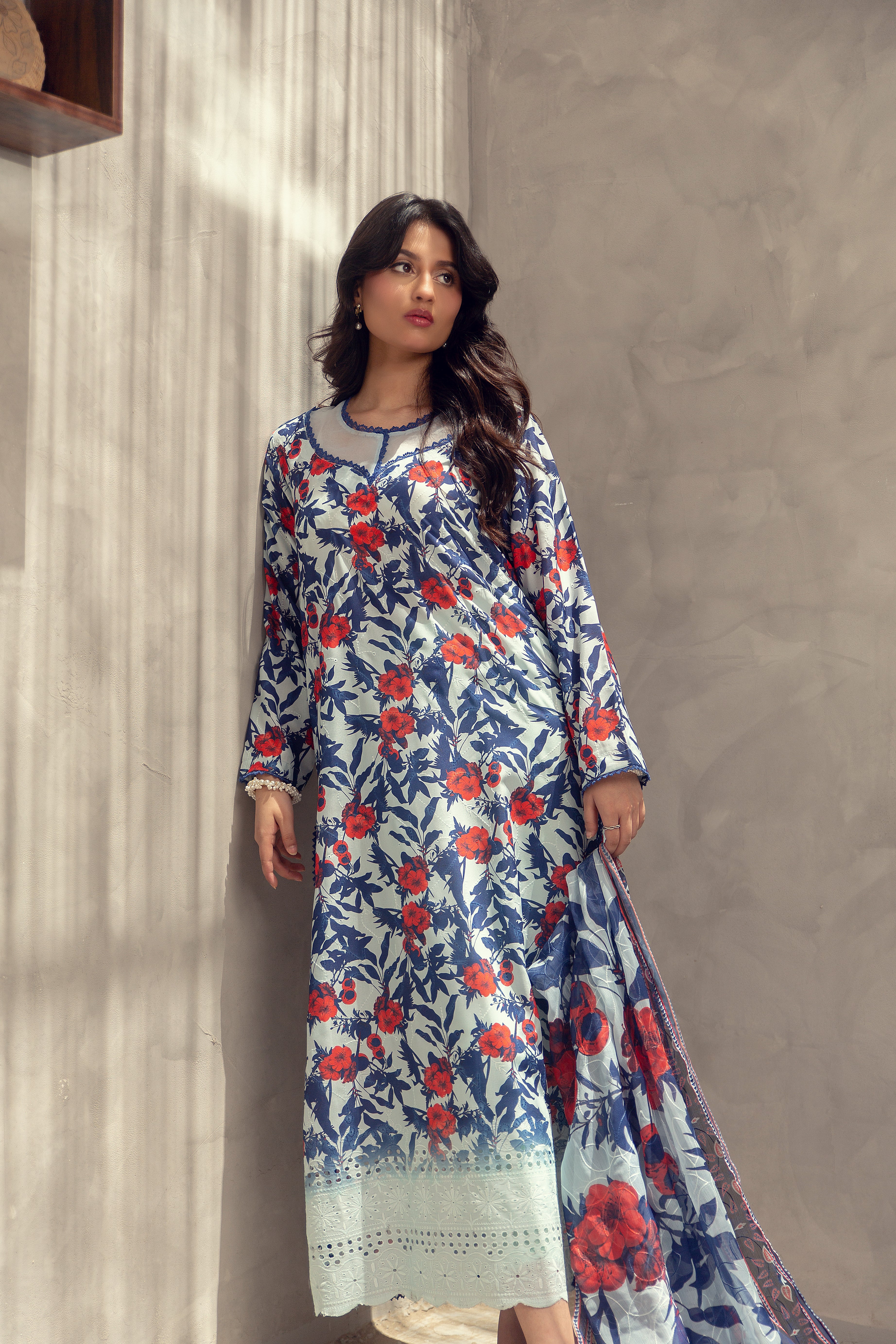 Ocean Bloom - 2 Piece Embroidered Set